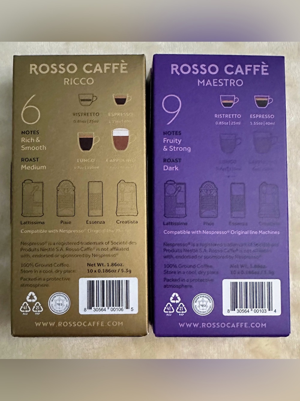 Rosso Caffe Original Collection ~9 Variety Packs For NESPRESSO Original Machines - Picture 7 of 14